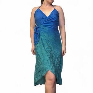 WET Swimwear Blue Wrap Dress Swim Coverup New With Tags Size Medium